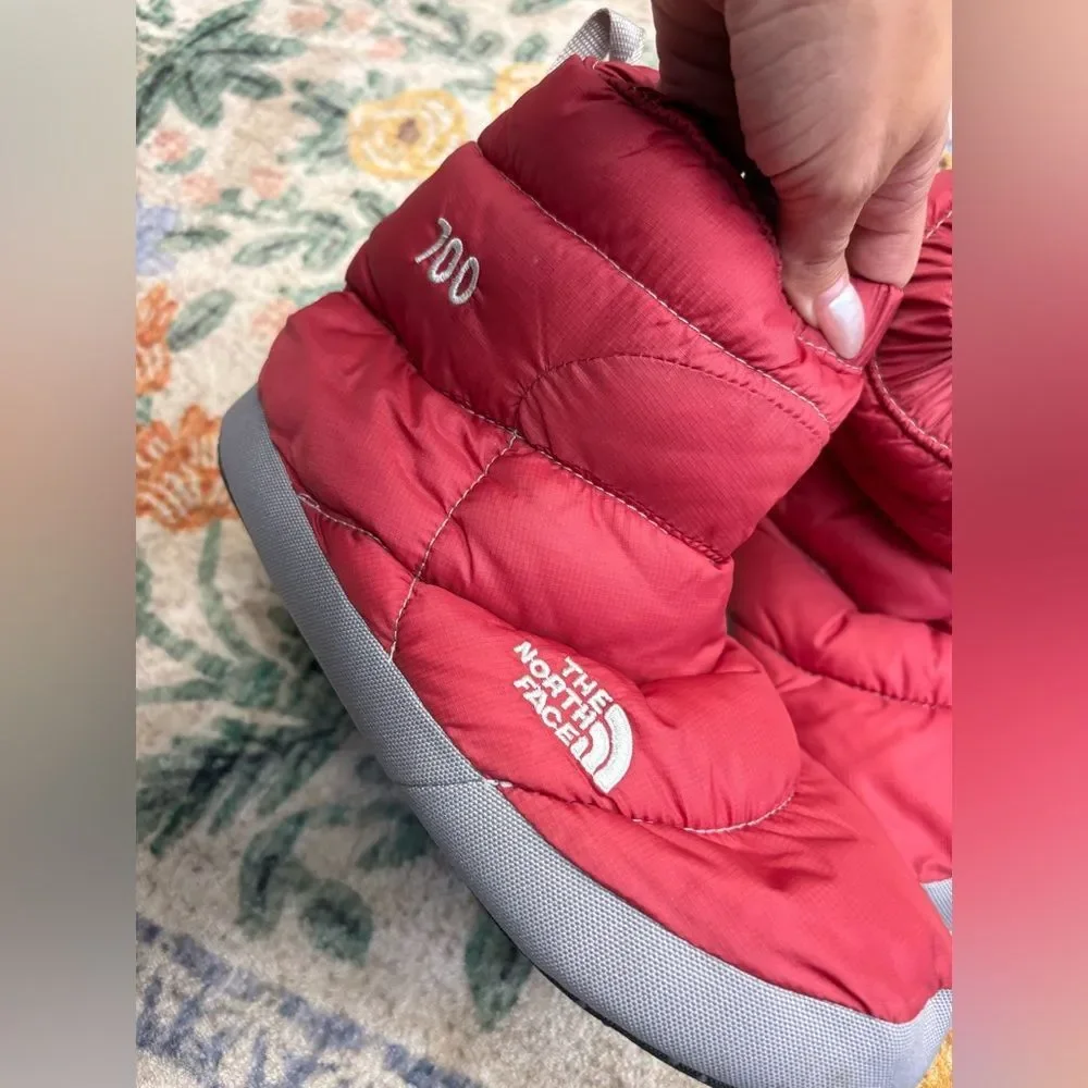 The North Face 700 Goose Down Insulated Boot Slipper Booties Red Small - Picture 7 of 10